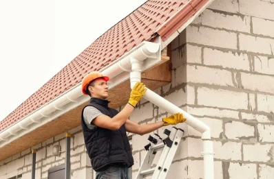 Pose et remplacement de gouttières à Baulay